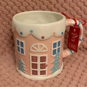 NEW Pink Pastel Gingerbread House Mug NWT